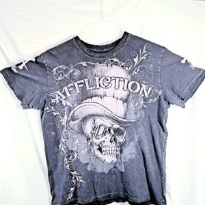 Affliction brand Size Small distressed tshirt